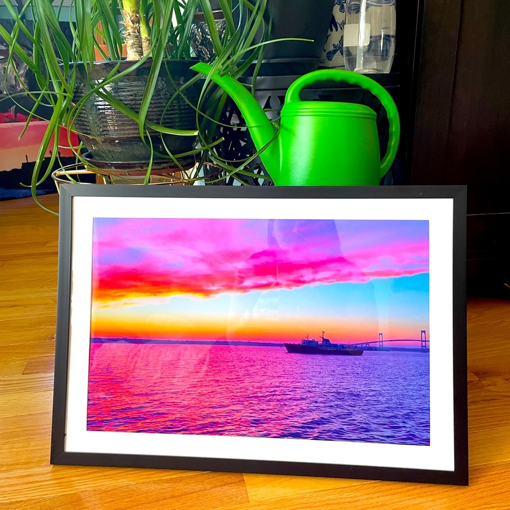 Printed and framed photo